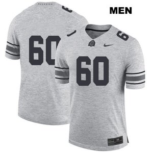 Men's NCAA Ohio State Buckeyes Blake Pfenning #60 College Stitched No Name Authentic Nike Gray Football Jersey FM20J01JR